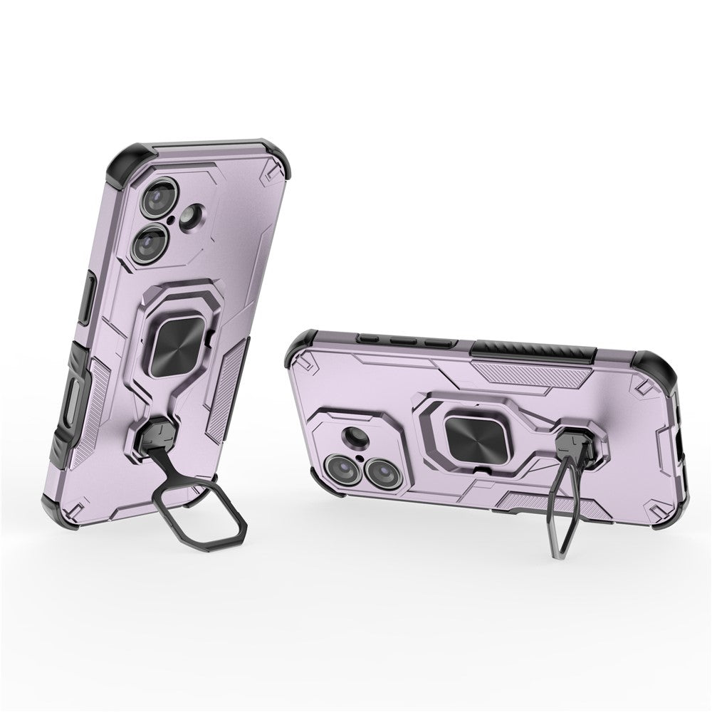Hybrid Military Grade Armor Kickstand Rotating Ring Holder Case for Apple iPhone 17