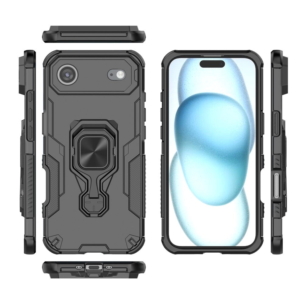 Hybrid Military Grade Armor Kickstand Rotating Ring Holder Case for Apple iPhone 17 Air