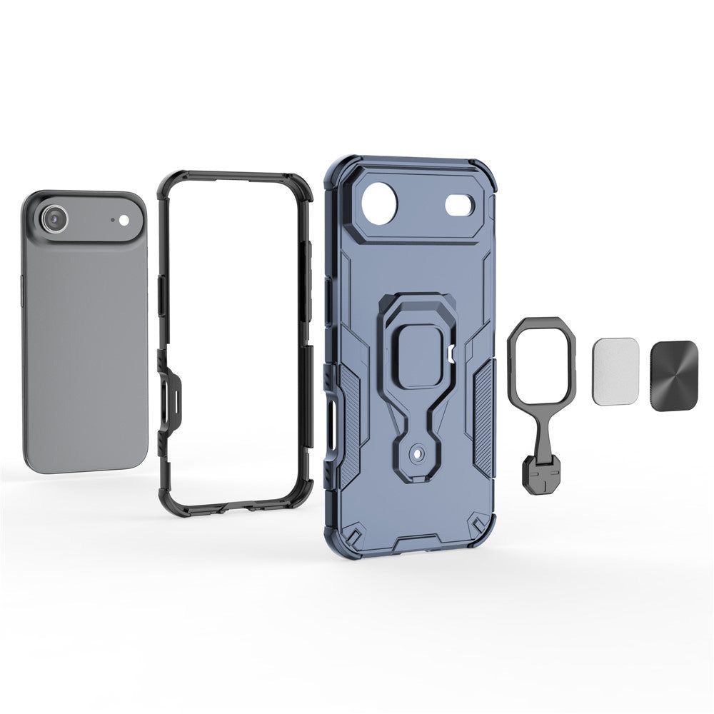 Hybrid Military Grade Armor Kickstand Rotating Ring Holder Case for Apple iPhone 17 Air