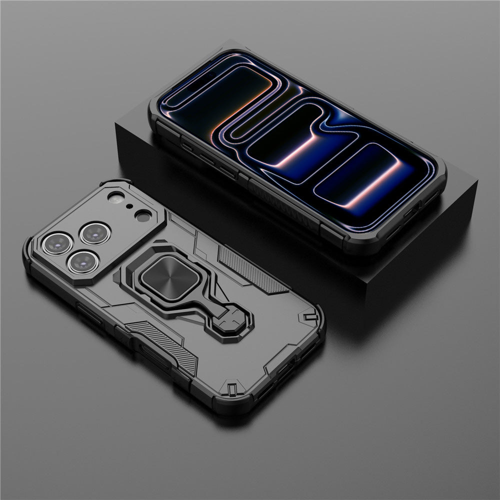 Hybrid Military Grade Armor Kickstand Rotating Ring Holder Case for Apple iPhone 17 Pro