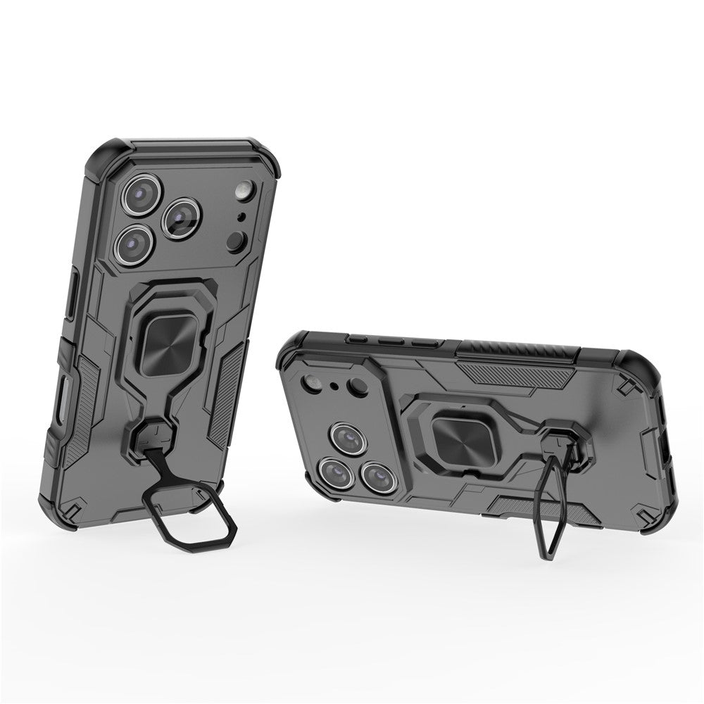 Hybrid Military Grade Armor Kickstand Rotating Ring Holder Case for Apple iPhone 17 Pro