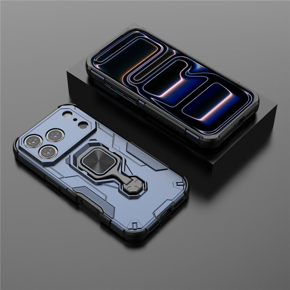 Hybrid Military Grade Armor Kickstand Rotating Ring Holder Case for Apple iPhone 17 Pro