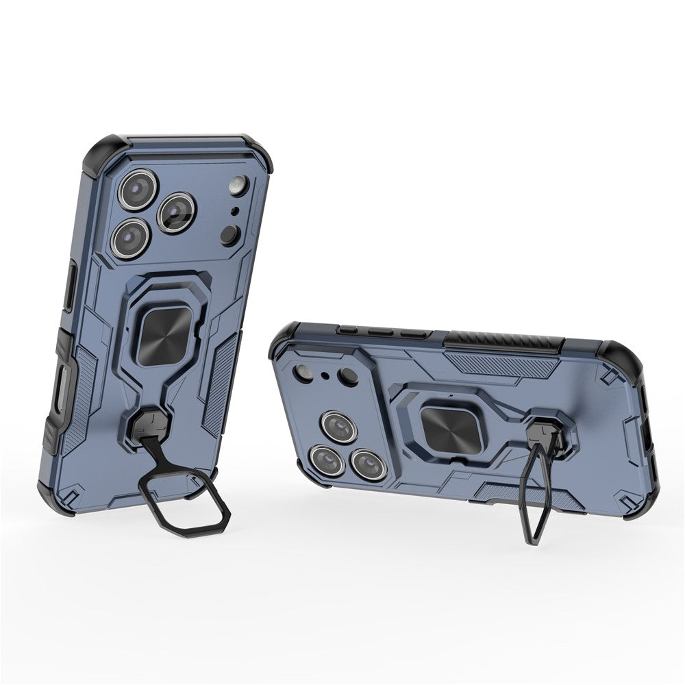 Hybrid Military Grade Armor Kickstand Rotating Ring Holder Case for Apple iPhone 17 Pro