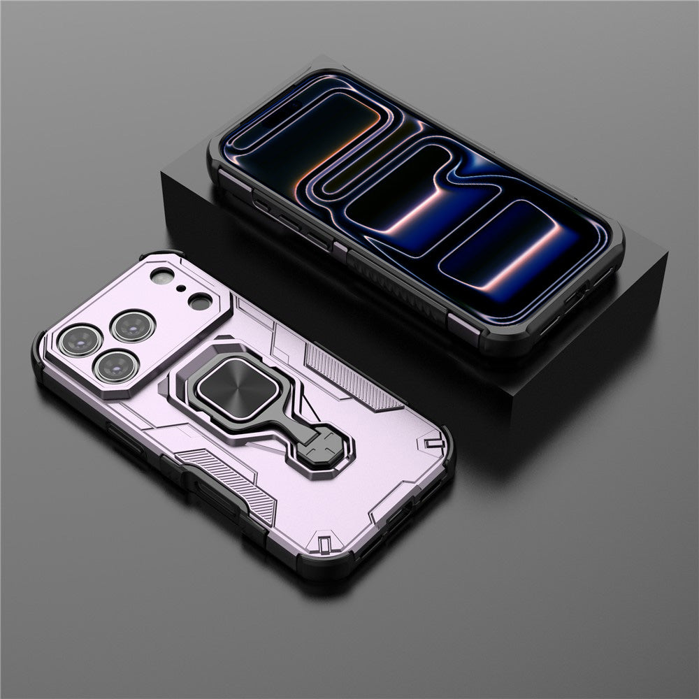 Hybrid Military Grade Armor Kickstand Rotating Ring Holder Case for Apple iPhone 17 Pro