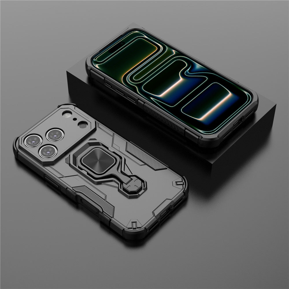 Hybrid Military Grade Armor Kickstand Rotating Ring Holder Case for Apple iPhone 17 Pro Max