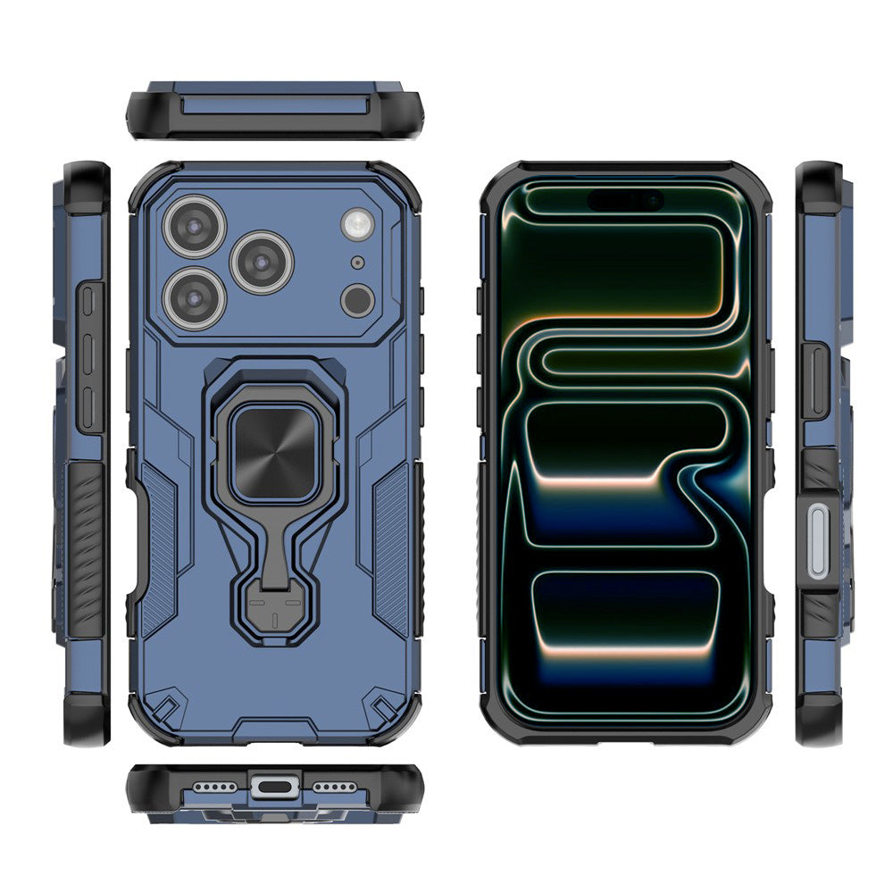 Hybrid Military Grade Armor Kickstand Rotating Ring Holder Case for Apple iPhone 17 Pro Max