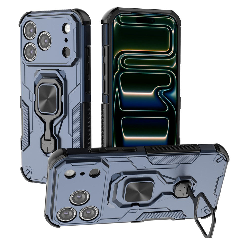Hybrid Military Grade Armor Kickstand Rotating Ring Holder Case for Apple iPhone 17 Pro Max