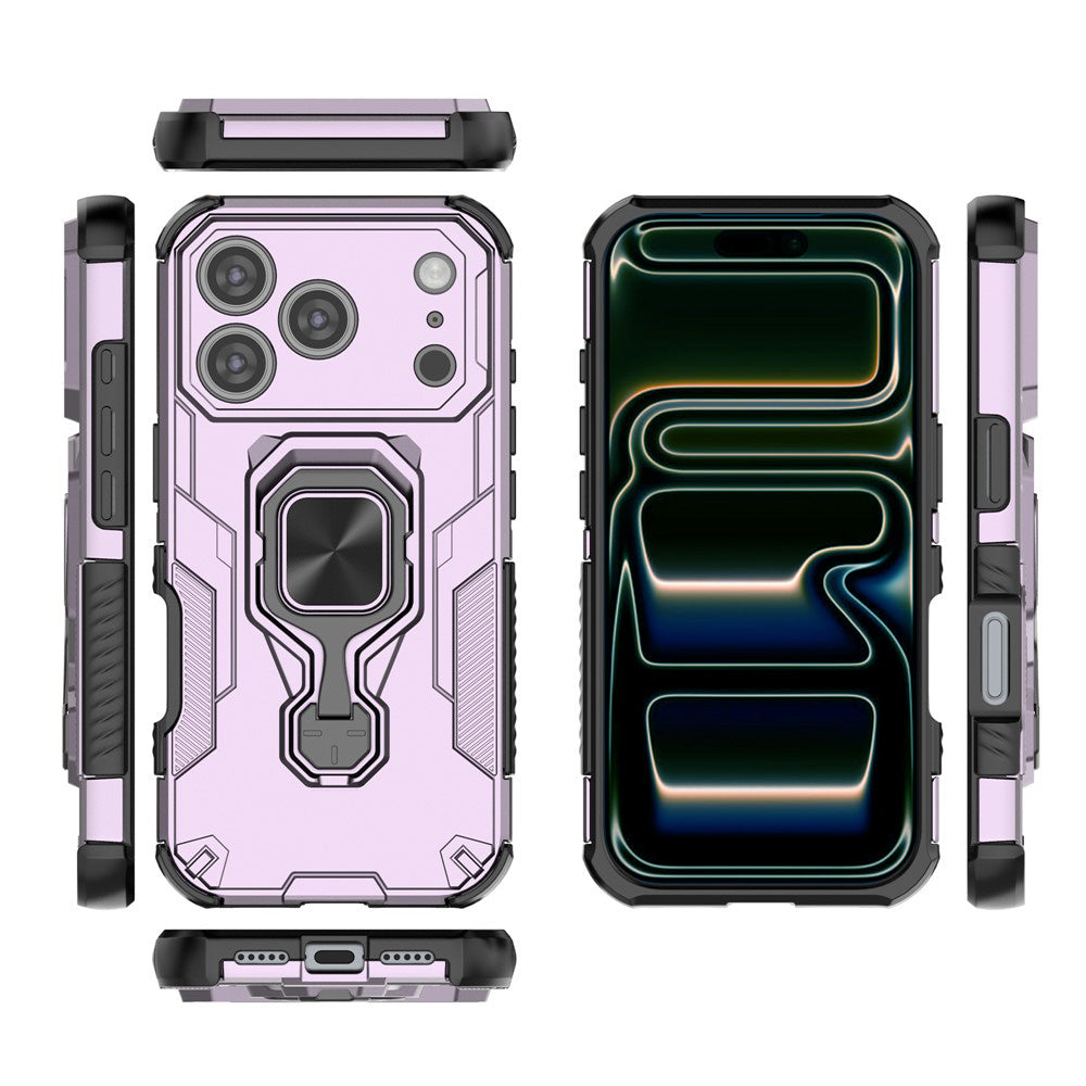 Hybrid Military Grade Armor Kickstand Rotating Ring Holder Case for Apple iPhone 17 Pro Max