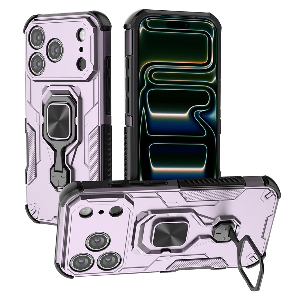 Hybrid Military Grade Armor Kickstand Rotating Ring Holder Case for Apple iPhone 17 Pro Max