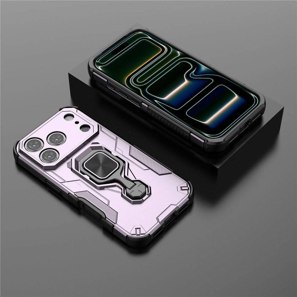Hybrid Military Grade Armor Kickstand Rotating Ring Holder Case for Apple iPhone 17 Pro Max