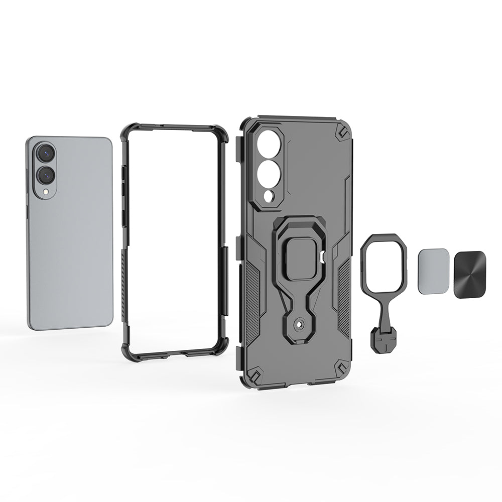 Hybrid Military Grade Armor Kickstand Rotating Ring Holder Case for Samsung Galaxy S25 Edge 5G