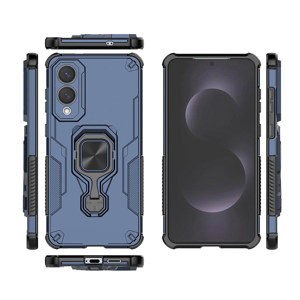 Hybrid Military Grade Armor Kickstand Rotating Ring Holder Case for Samsung Galaxy S25 Edge 5G