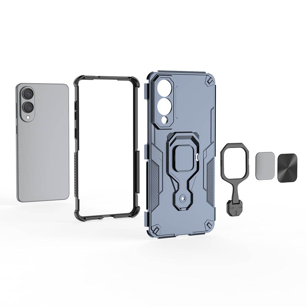 Hybrid Military Grade Armor Kickstand Rotating Ring Holder Case for Samsung Galaxy S25 Edge 5G