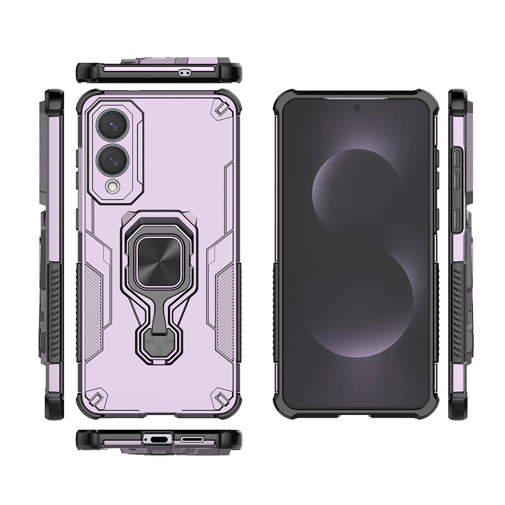 Hybrid Military Grade Armor Kickstand Rotating Ring Holder Case for Samsung Galaxy S25 Edge 5G
