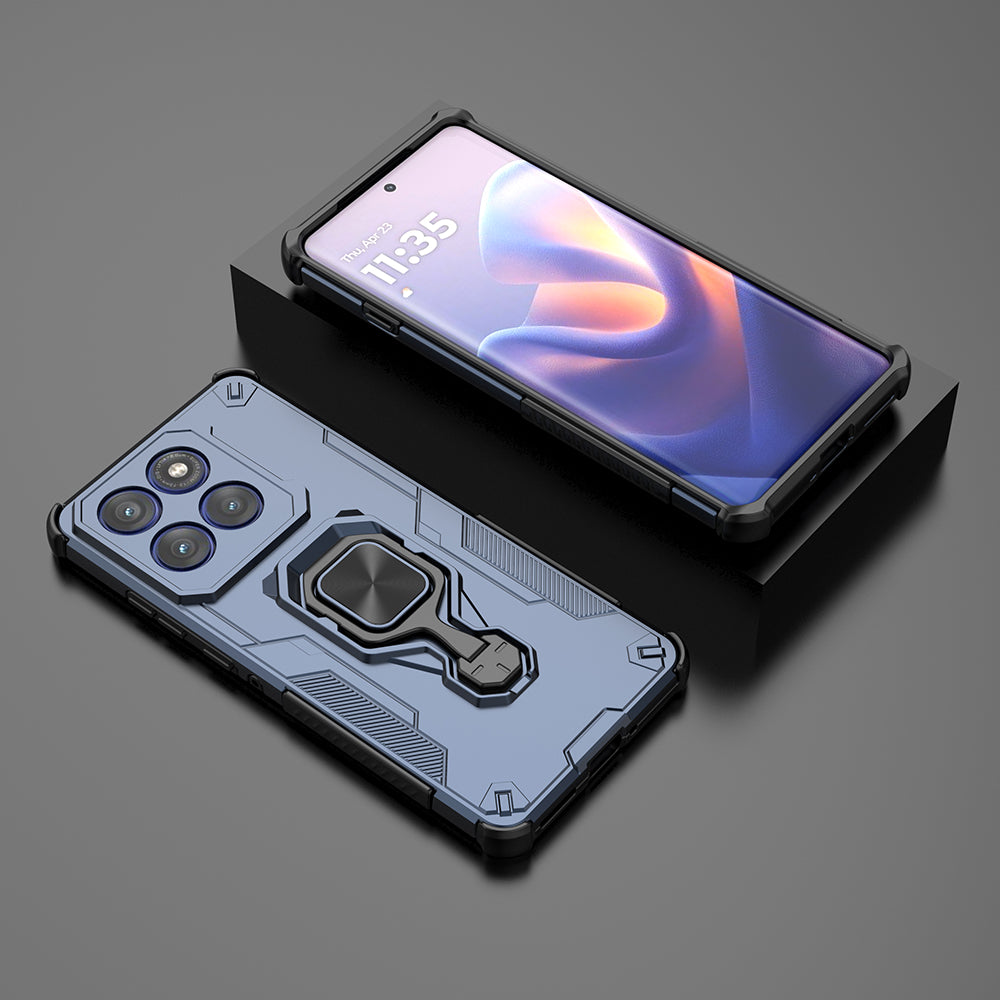 Hybrid Military Grade Armor Kickstand Rotating Ring Holder Case for Motorola Moto Edge 60 Pro 5G