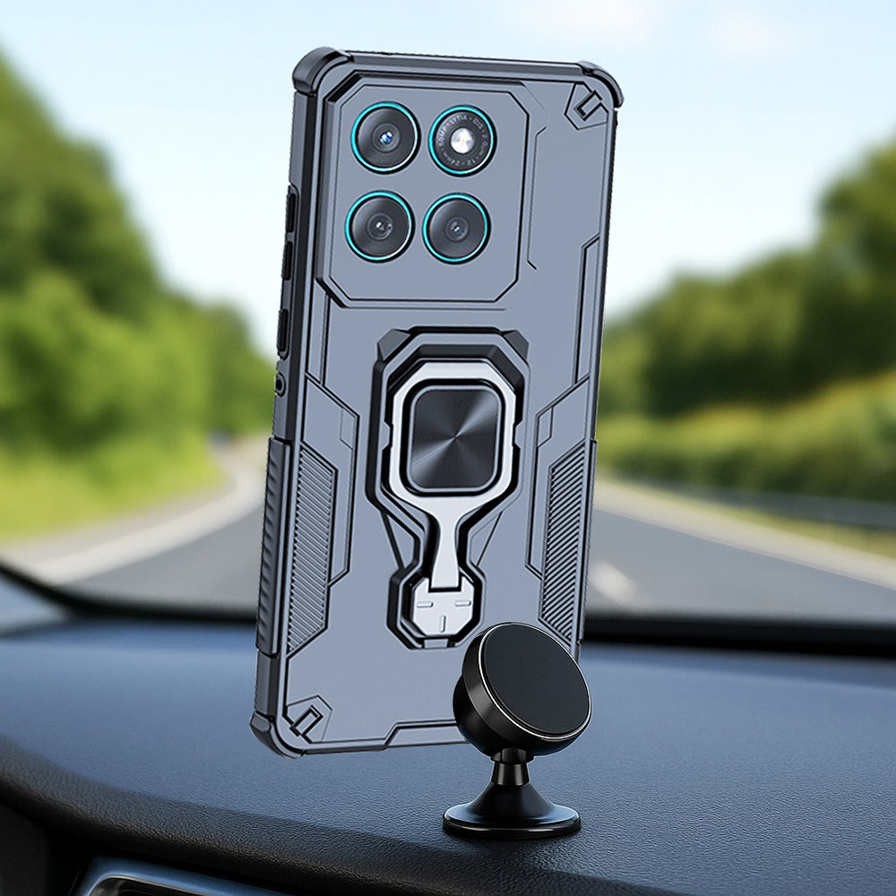 Hybrid Military Grade Armor Kickstand Rotating Ring Holder Case for Motorola Moto Edge 60 Pro 5G