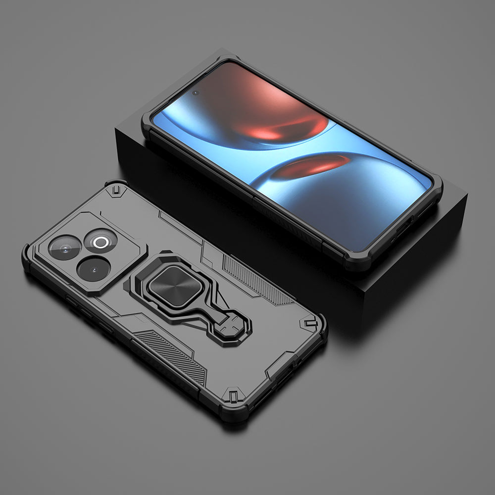 Hybrid Military Grade Armor Kickstand Rotating Ring Holder Case for Realme GT 7 5G / 7T 5G