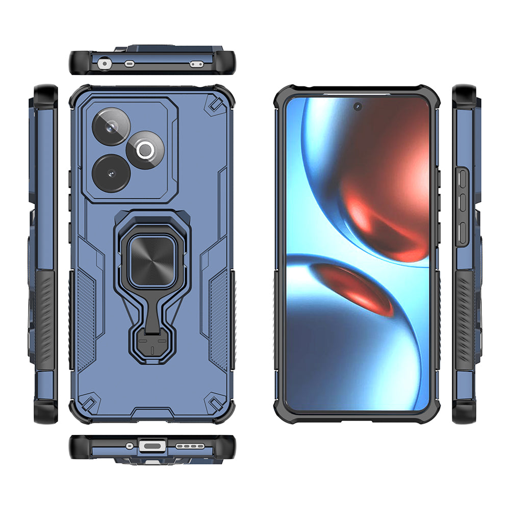 Hybrid Military Grade Armor Kickstand Rotating Ring Holder Case for Realme GT 7 5G / 7T 5G