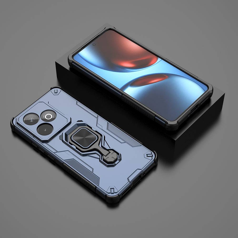 Hybrid Military Grade Armor Kickstand Rotating Ring Holder Case for Realme GT 7 5G / 7T 5G