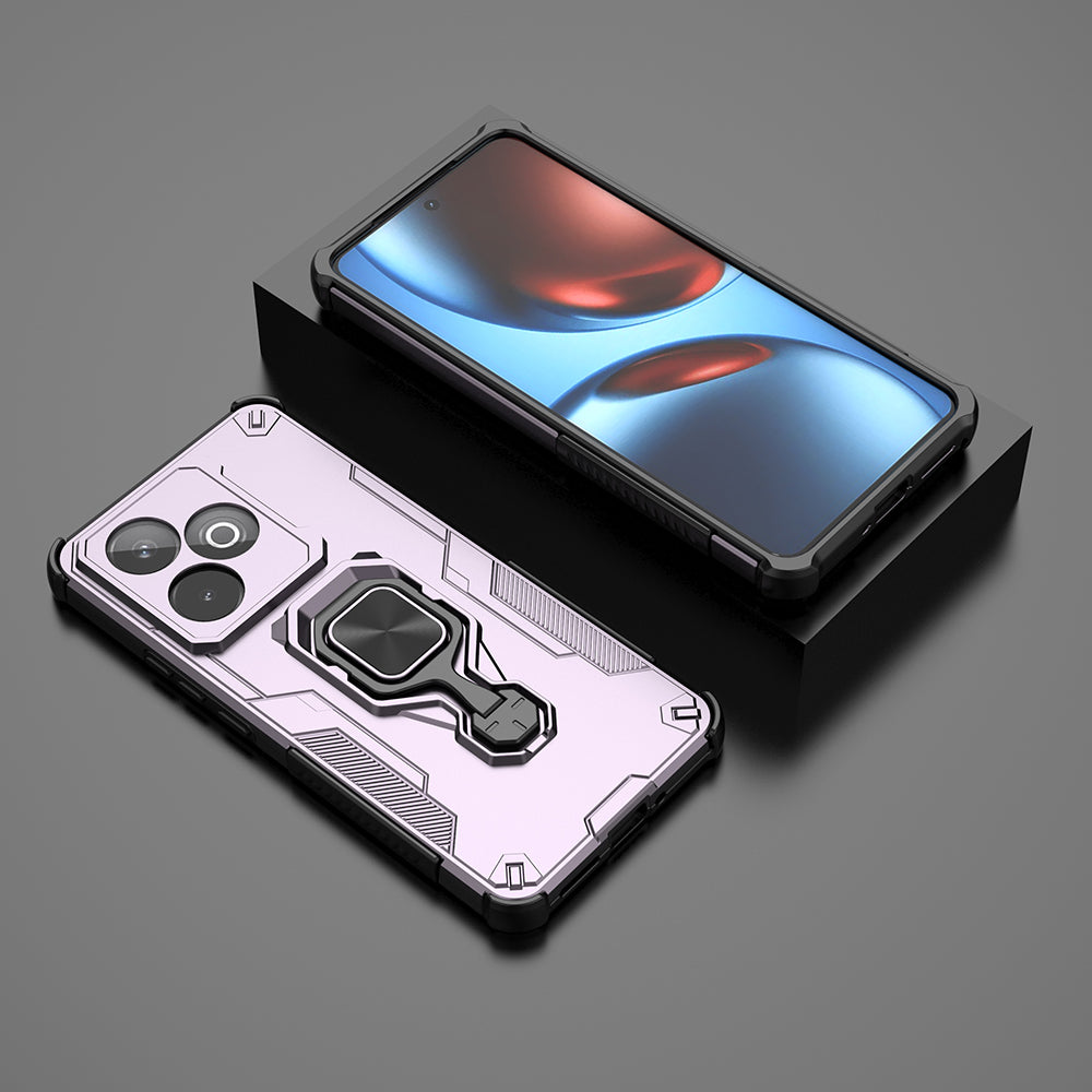 Hybrid Military Grade Armor Kickstand Rotating Ring Holder Case for Realme GT 7 5G / 7T 5G