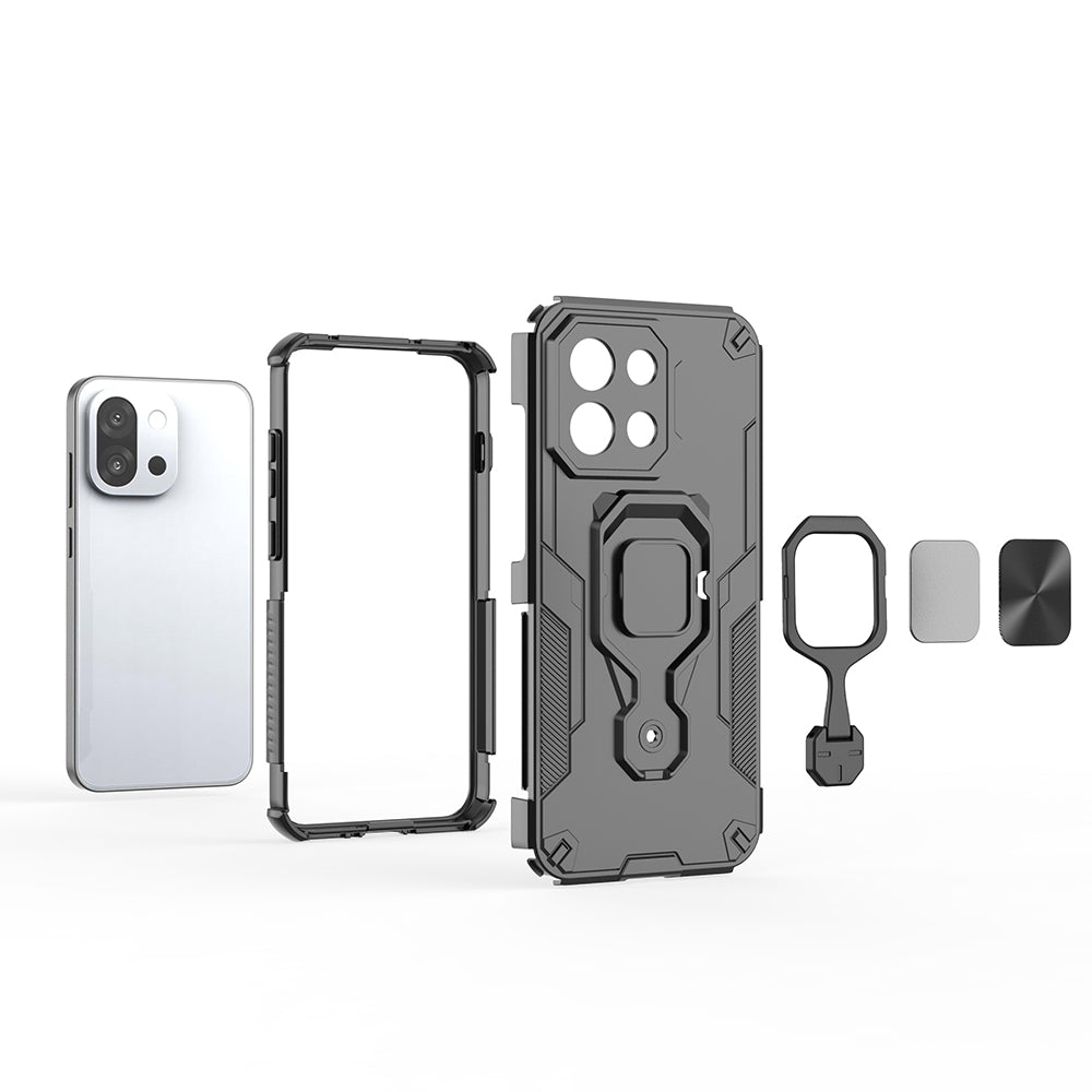 Hybrid Military Grade Armor Kickstand Rotating Ring Holder Case for OnePlus 13s 5G / 13T 5G