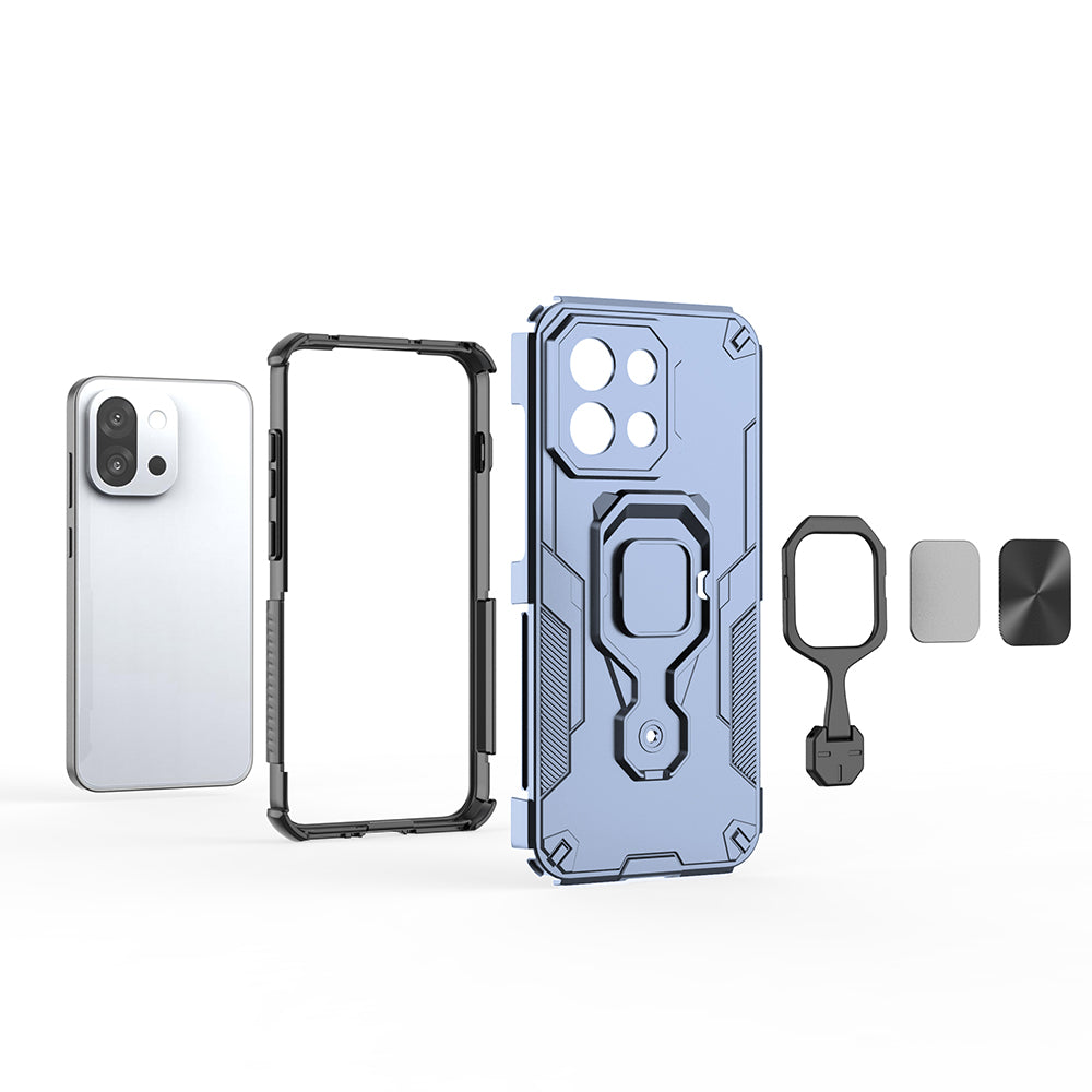 Hybrid Military Grade Armor Kickstand Rotating Ring Holder Case for OnePlus 13s 5G / 13T 5G