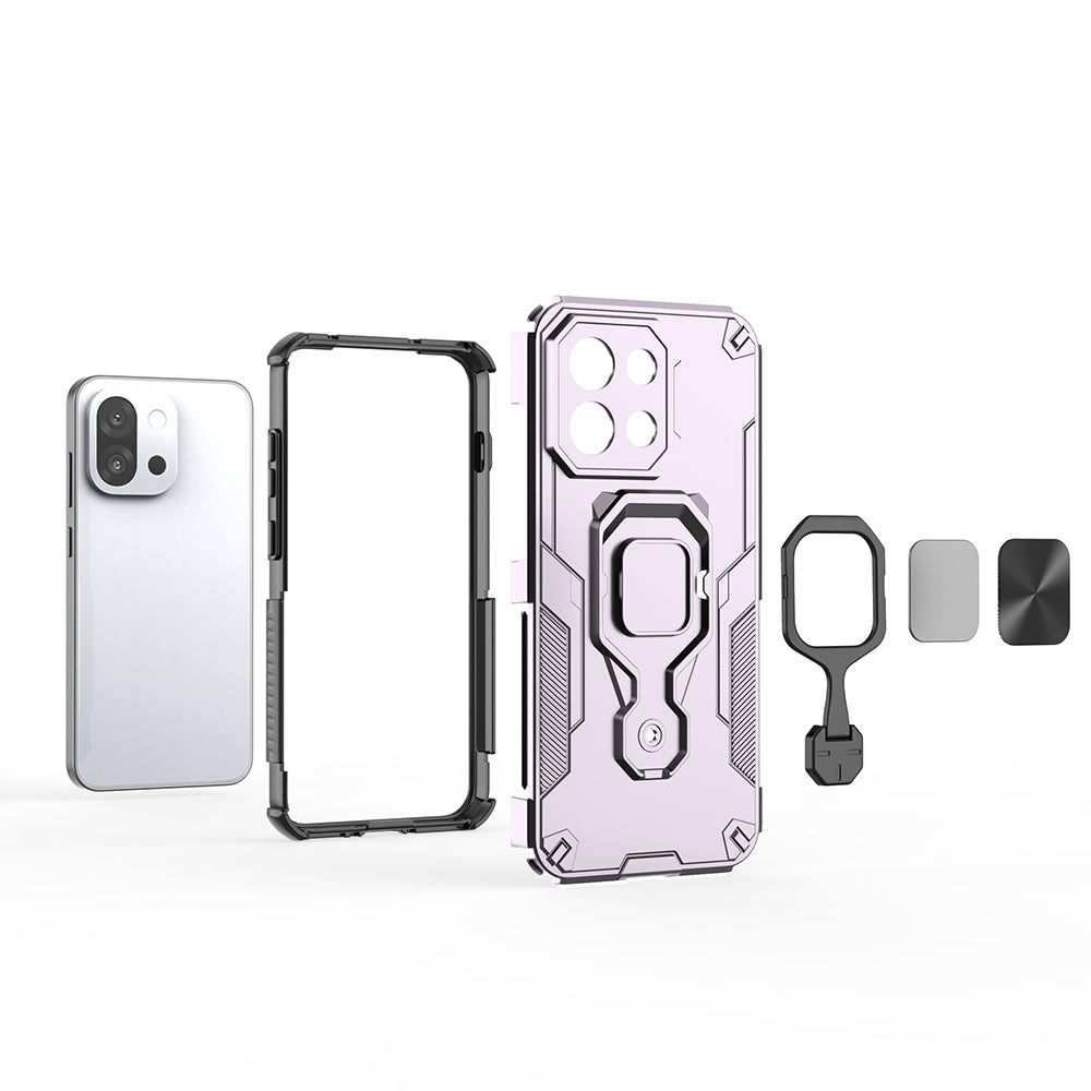 Hybrid Military Grade Armor Kickstand Rotating Ring Holder Case for OnePlus 13s 5G / 13T 5G
