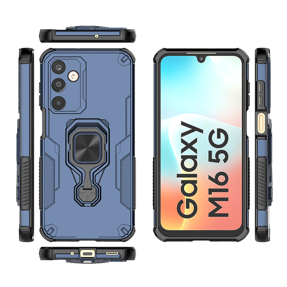 Hybrid Military Grade Armor Kickstand Rotating Ring Holder Case for Samsung Galaxy M16 5G / F16 5G