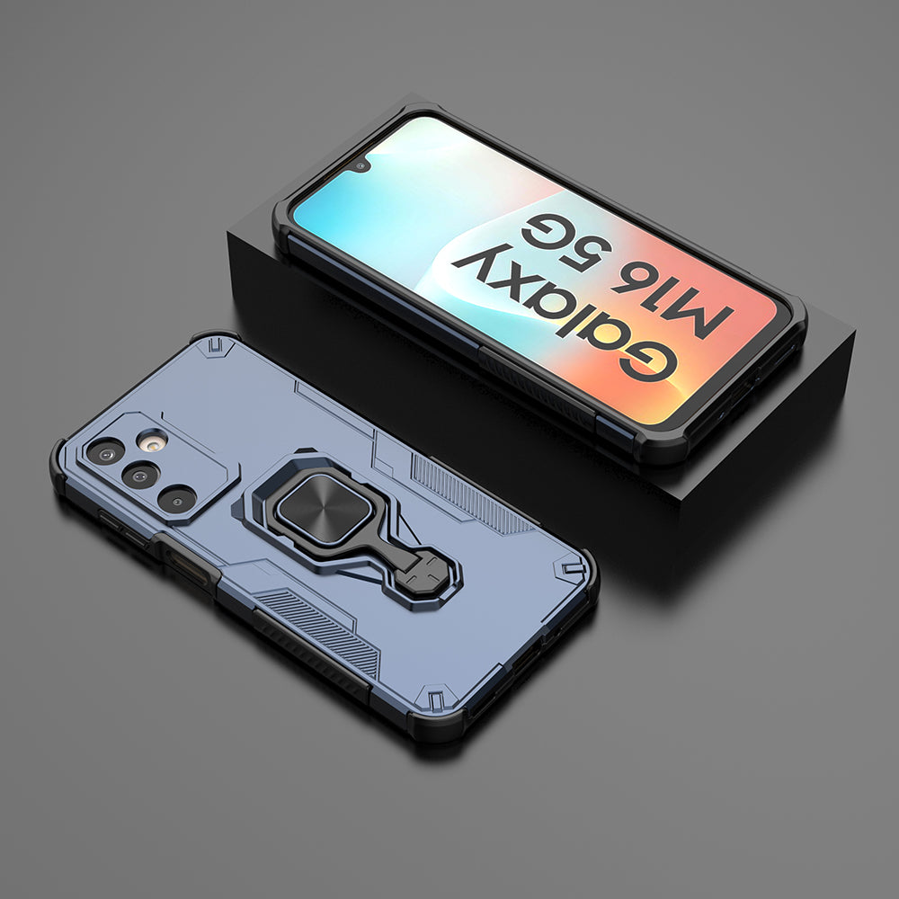 Hybrid Military Grade Armor Kickstand Rotating Ring Holder Case for Samsung Galaxy M16 5G / F16 5G