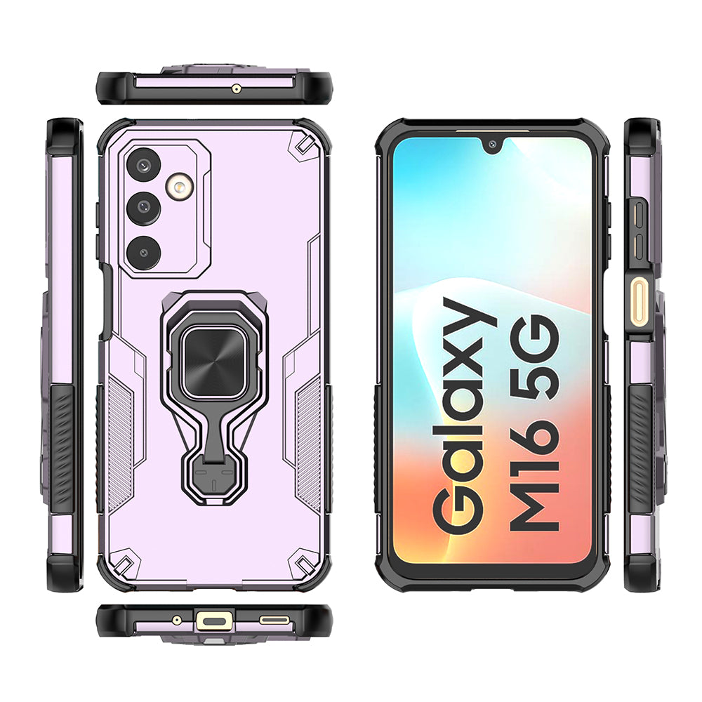 Hybrid Military Grade Armor Kickstand Rotating Ring Holder Case for Samsung Galaxy M16 5G / F16 5G