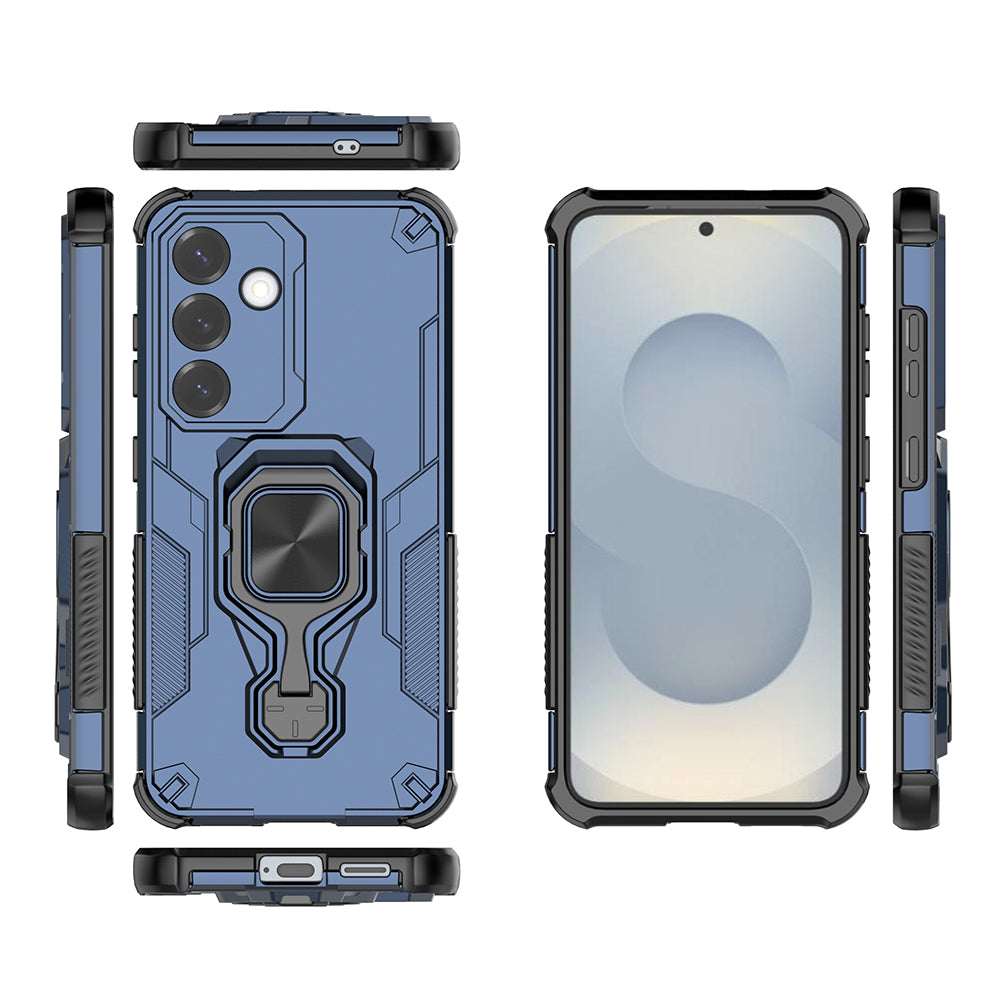Hybrid Military Grade Armor Kickstand Rotating Ring Holder Case for Samsung Galaxy S25 5G
