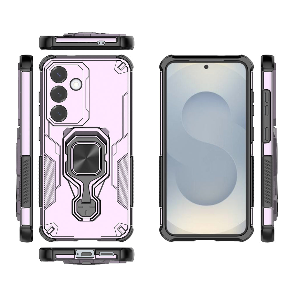Hybrid Military Grade Armor Kickstand Rotating Ring Holder Case for Samsung Galaxy S25 5G