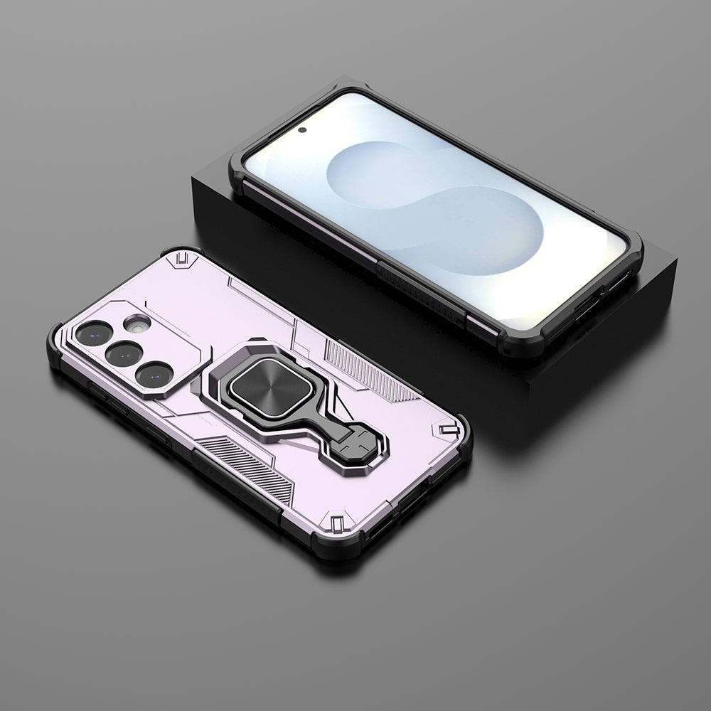 Hybrid Military Grade Armor Kickstand Rotating Ring Holder Case for Samsung Galaxy S25 5G