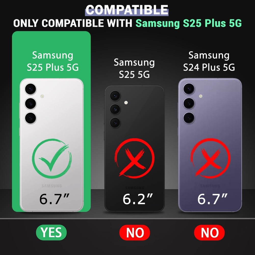 Hybrid Military Grade Armor Kickstand Rotating Ring Holder Case for Samsung Galaxy S25 Plus 5G