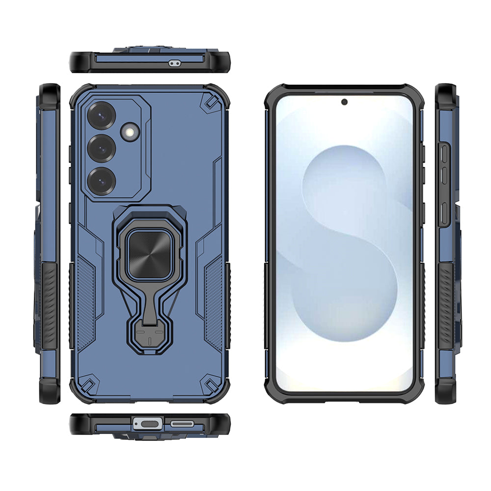 Hybrid Military Grade Armor Kickstand Rotating Ring Holder Case for Samsung Galaxy S25 Plus 5G