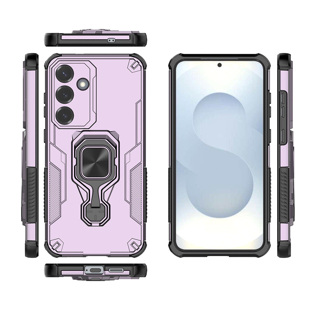 Hybrid Military Grade Armor Kickstand Rotating Ring Holder Case for Samsung Galaxy S25 Plus 5G