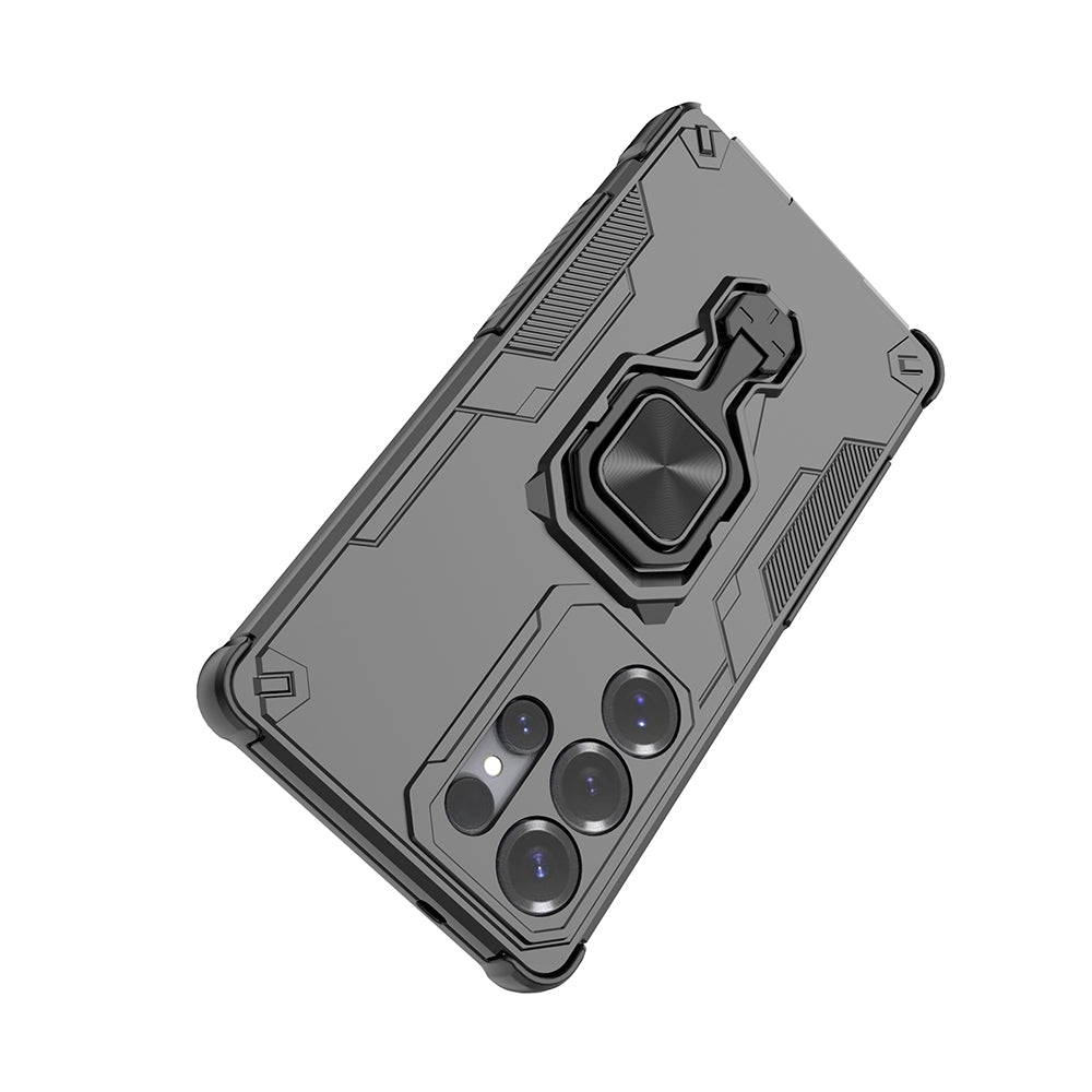 Hybrid Military Grade Armor Kickstand Rotating Ring Holder Case for Samsung Galaxy S25 Ultra 5G