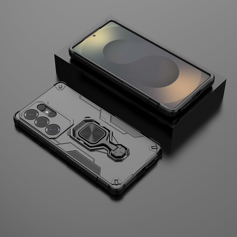 Hybrid Military Grade Armor Kickstand Rotating Ring Holder Case for Samsung Galaxy S25 Ultra 5G