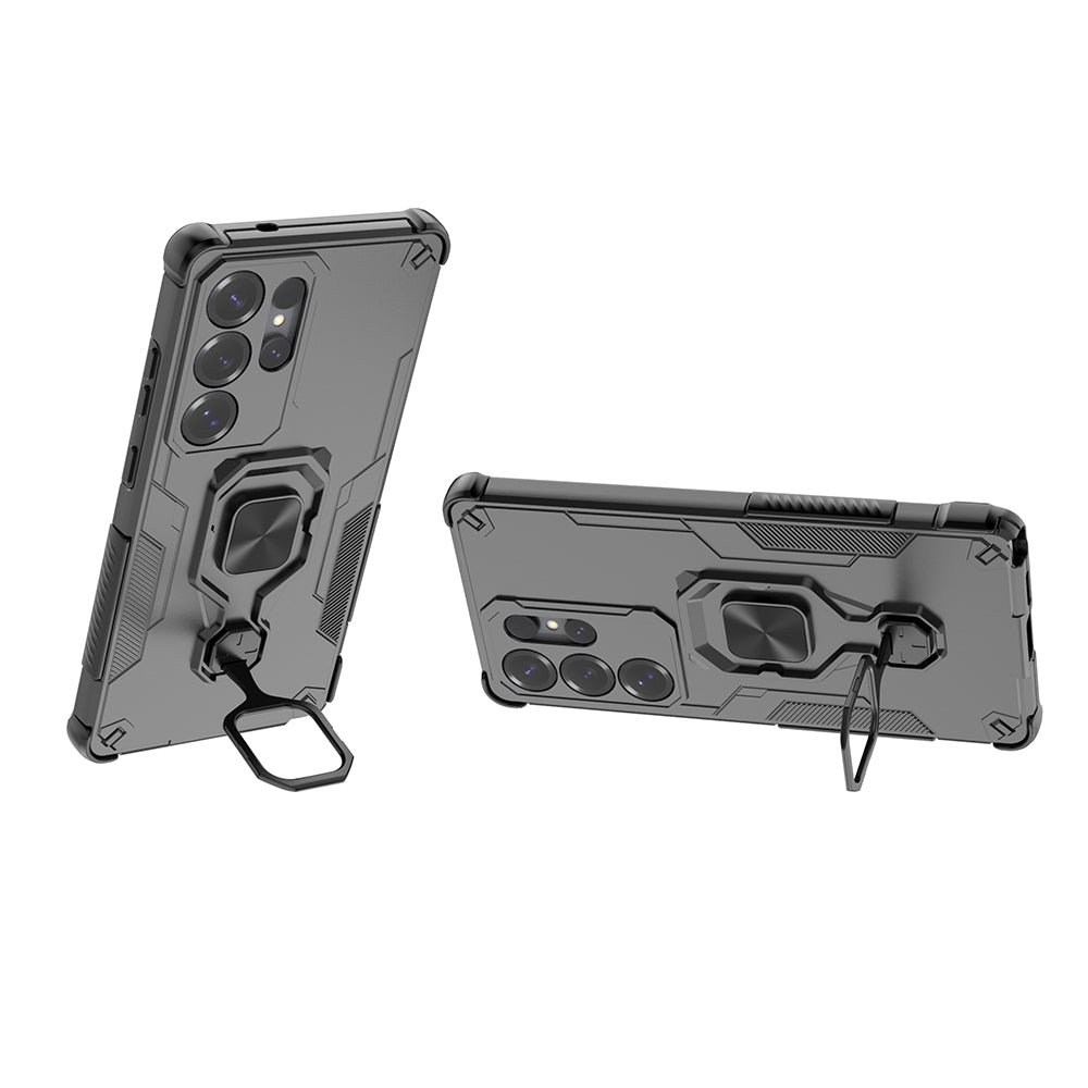 Hybrid Military Grade Armor Kickstand Rotating Ring Holder Case for Samsung Galaxy S25 Ultra 5G