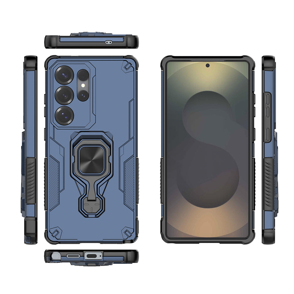 Hybrid Military Grade Armor Kickstand Rotating Ring Holder Case for Samsung Galaxy S25 Ultra 5G