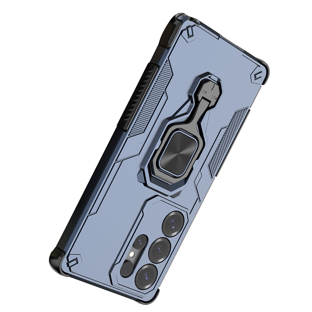 Hybrid Military Grade Armor Kickstand Rotating Ring Holder Case for Samsung Galaxy S25 Ultra 5G