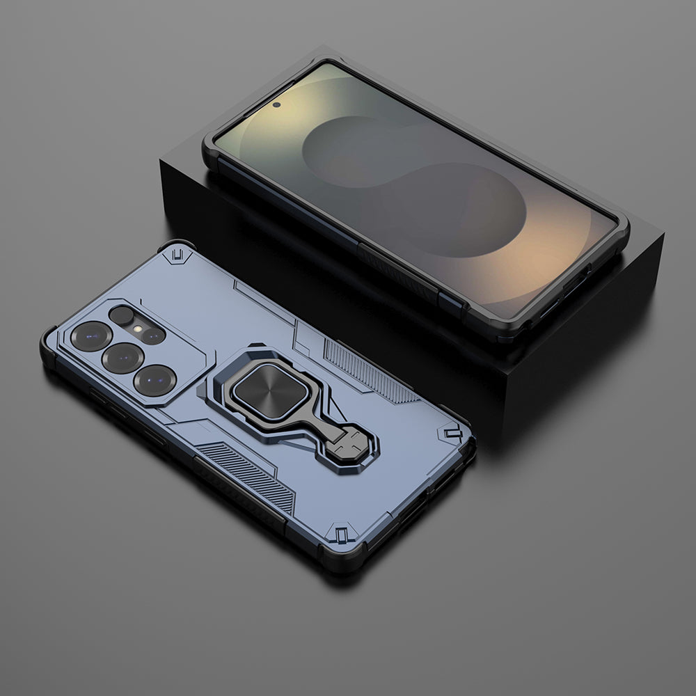 Hybrid Military Grade Armor Kickstand Rotating Ring Holder Case for Samsung Galaxy S25 Ultra 5G