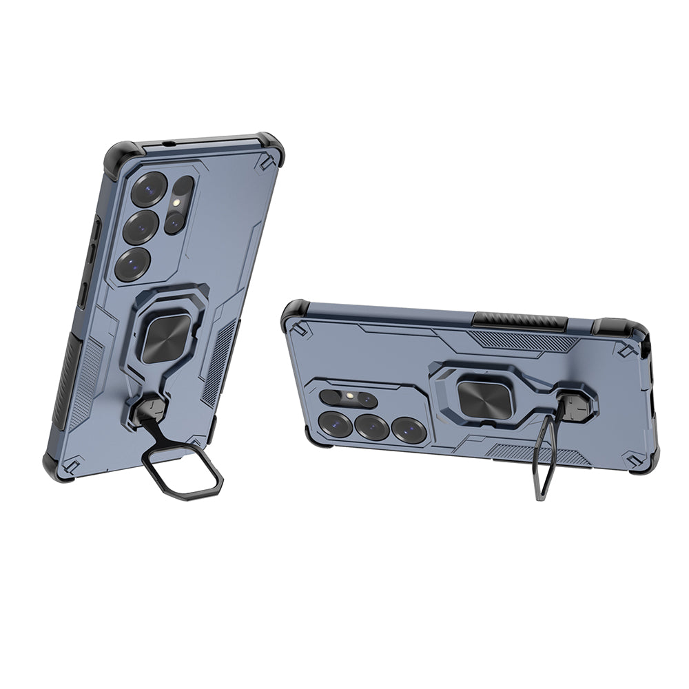 Hybrid Military Grade Armor Kickstand Rotating Ring Holder Case for Samsung Galaxy S25 Ultra 5G