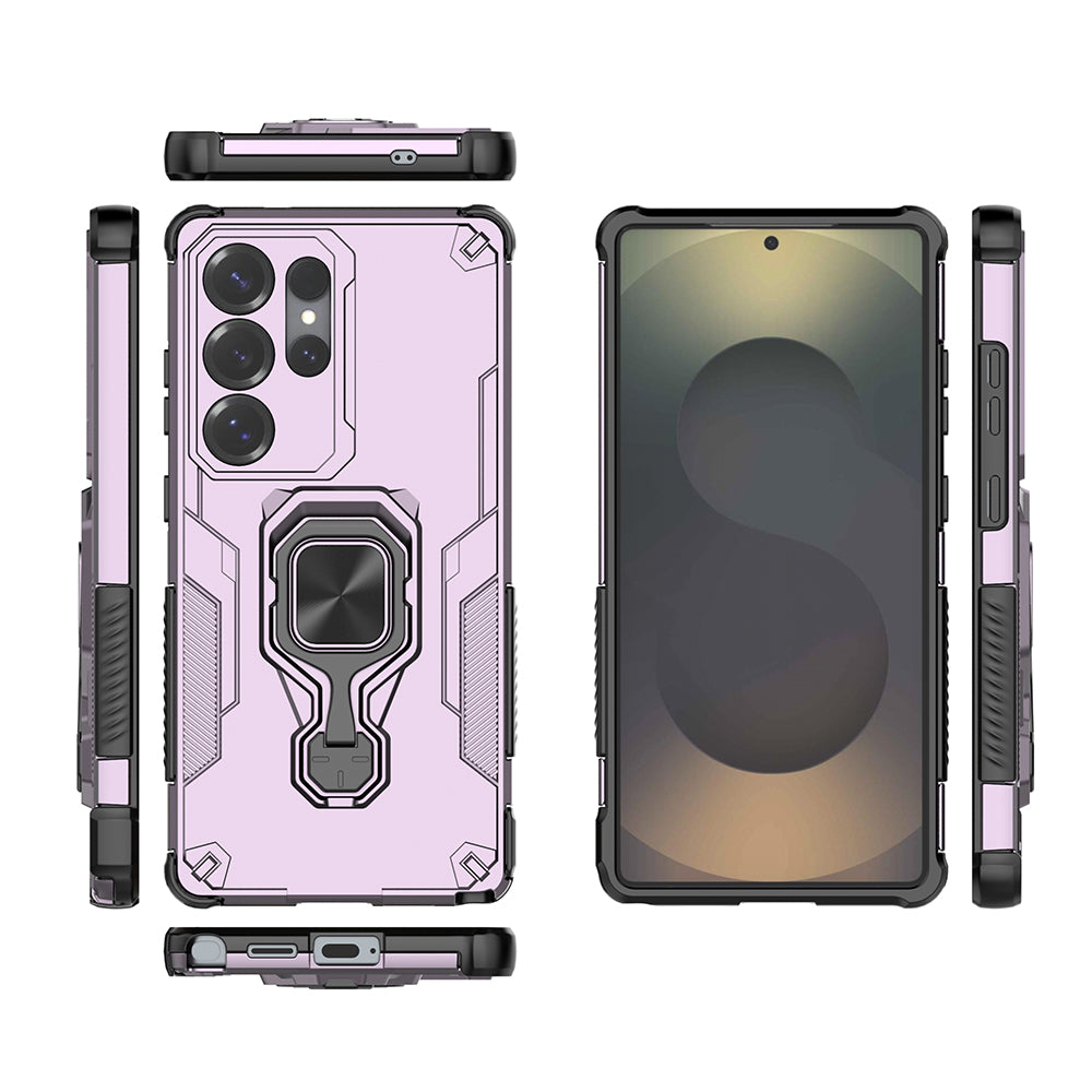 Hybrid Military Grade Armor Kickstand Rotating Ring Holder Case for Samsung Galaxy S25 Ultra 5G