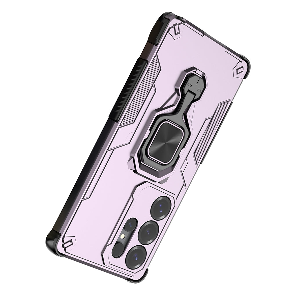 Hybrid Military Grade Armor Kickstand Rotating Ring Holder Case for Samsung Galaxy S25 Ultra 5G