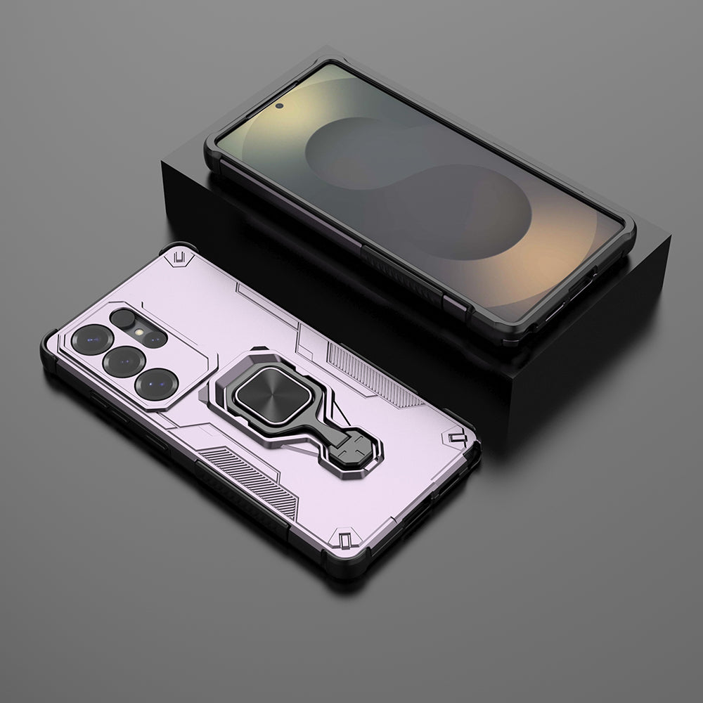 Hybrid Military Grade Armor Kickstand Rotating Ring Holder Case for Samsung Galaxy S25 Ultra 5G