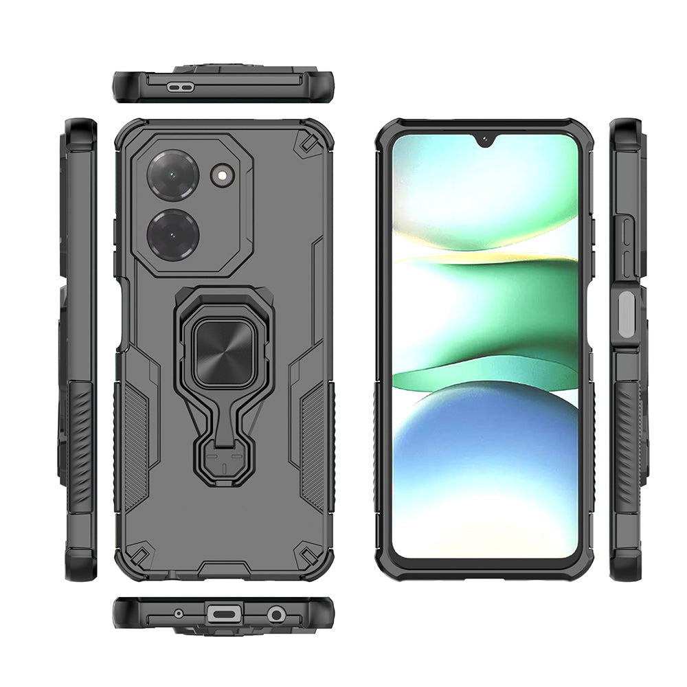 Hybrid Military Grade Armor Kickstand Rotating Ring Holder Case for Poco C71 4G / Mi Redmi A5 4G