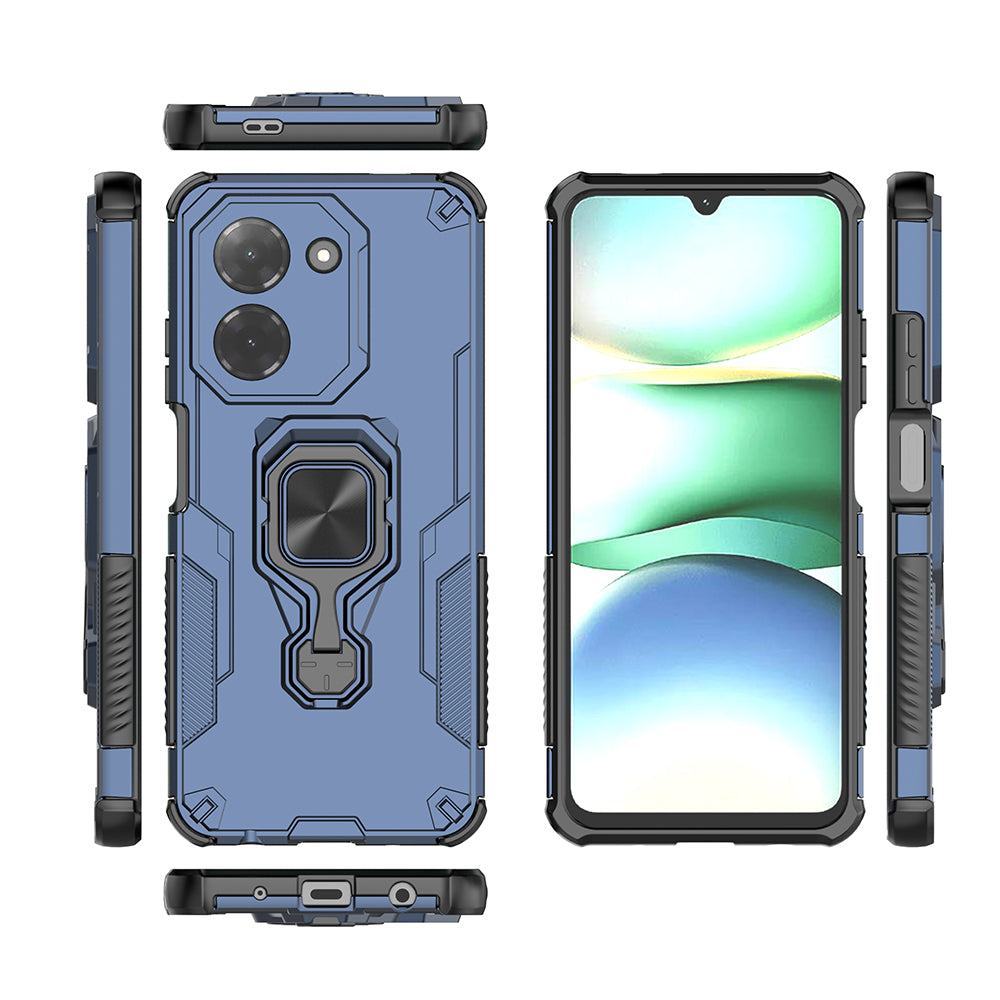 Hybrid Military Grade Armor Kickstand Rotating Ring Holder Case for Poco C71 4G / Mi Redmi A5 4G