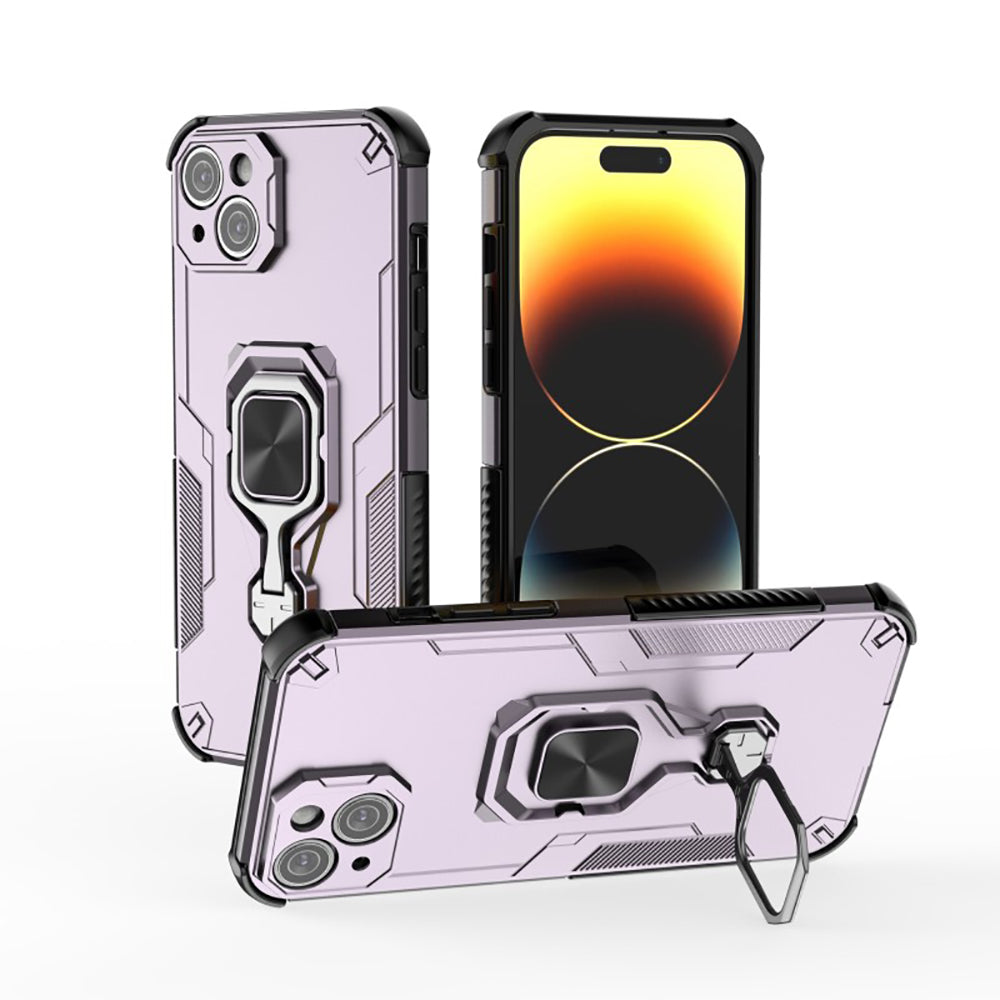 Hybrid Military Grade Armor Kickstand Rotating Ring Holder Case for Apple iPhone 13 / 14