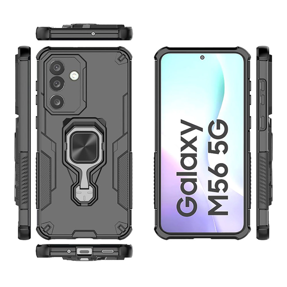 Hybrid Military Grade Armor Kickstand Rotating Ring Holder Case for Samsung Galaxy M56 5G / F56 5G